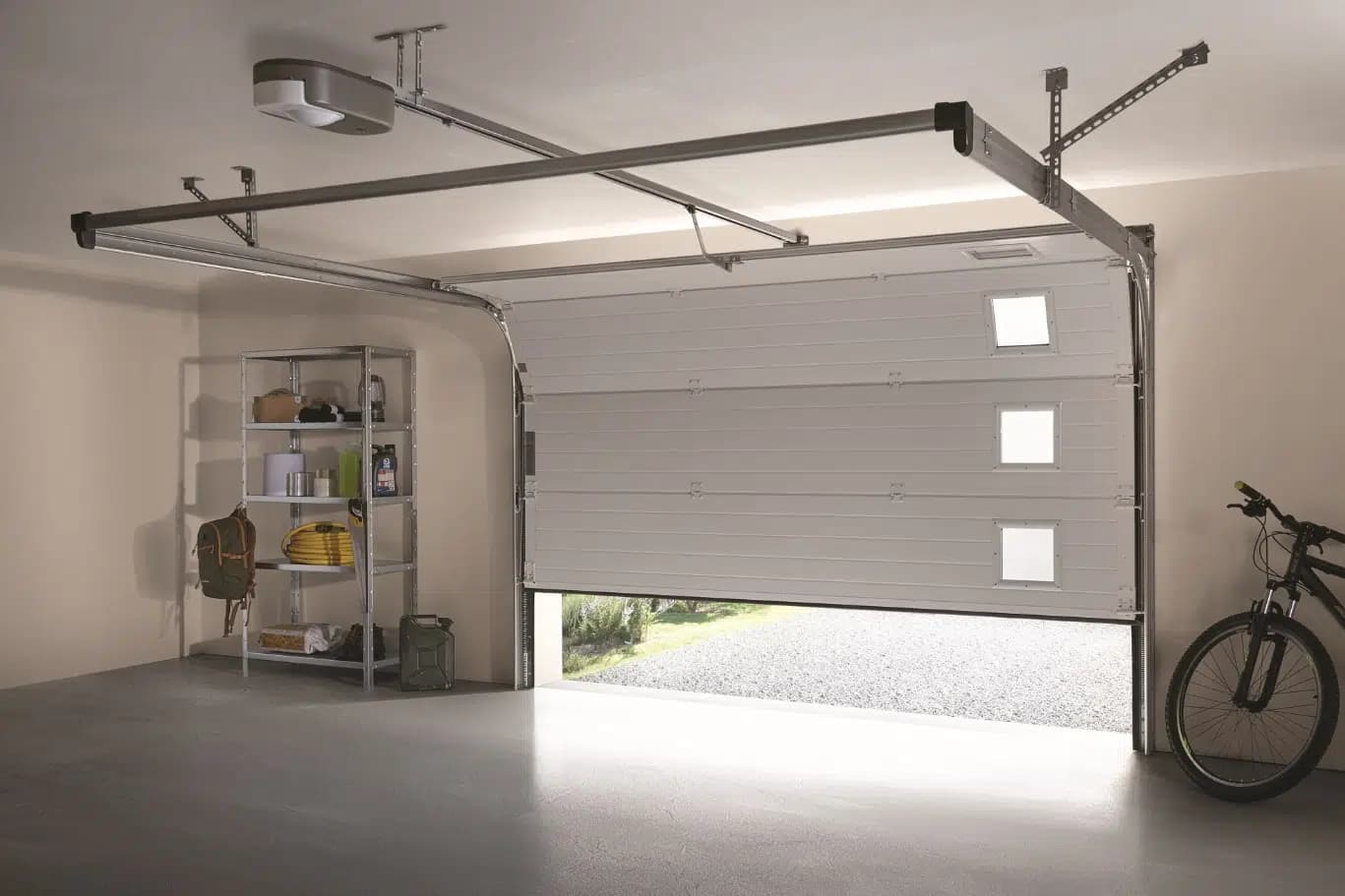 Porte sectionnelle installée
